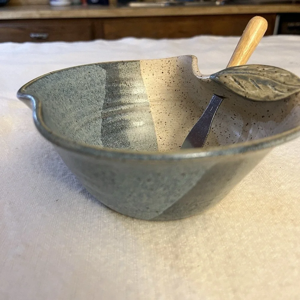 Handmade Ceramic Serving Bowl Designed For Fruit Or Other Snacks Apple Design 6